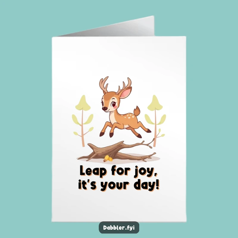 Free Printable Deer Birthday Card: Funny Downloadable Gift for a Hilarious Celebration