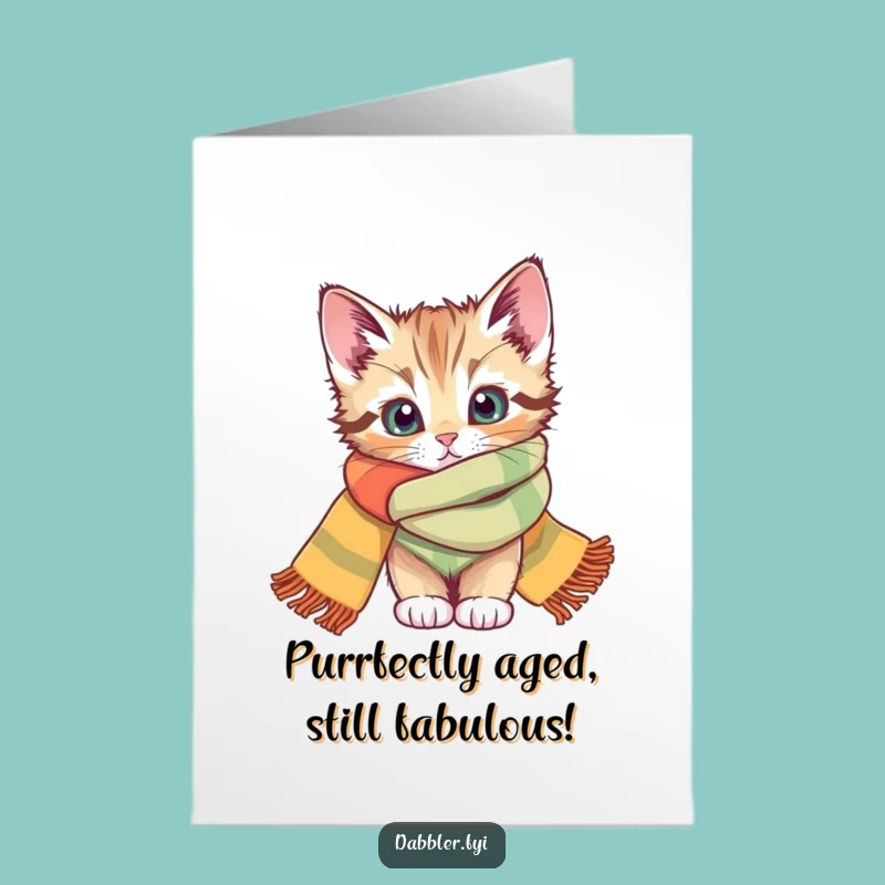 Funny Kitten Birthday Card: Free Printable Downloadable DIY Gift for Cat Lovers