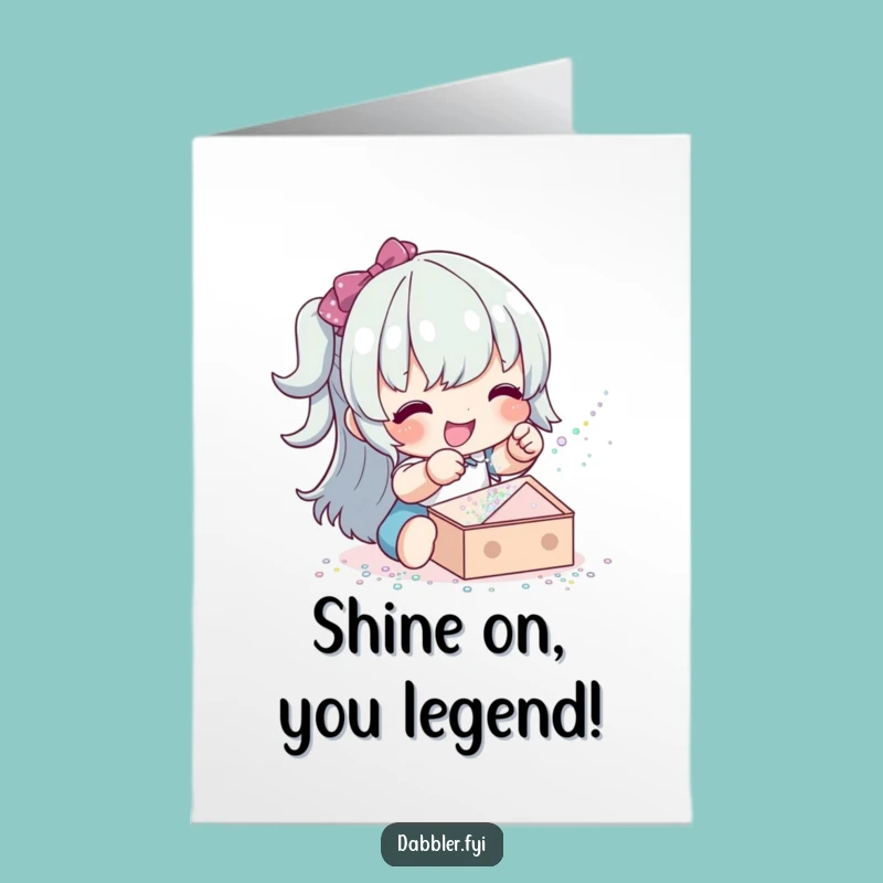 Free Printable Congrats Card: Glitter Sprinkle, Humorous Downloadable Gift for Success