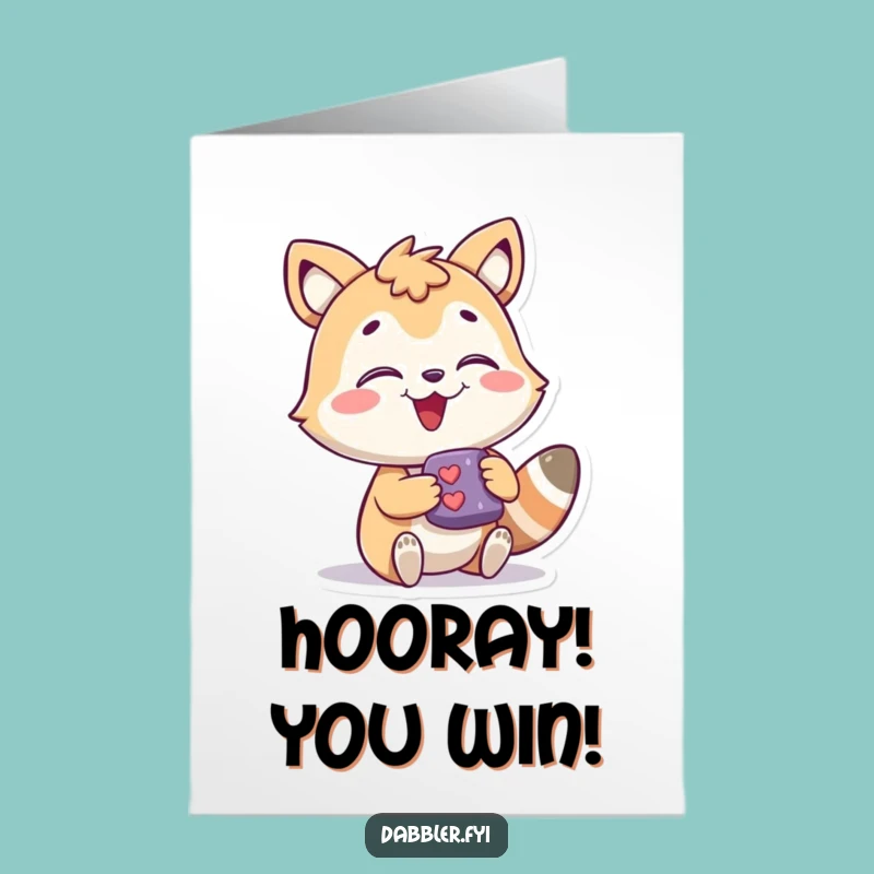 Free Printable Congrats Card: Happy Animal Funny Downloadable Gift for Achievers