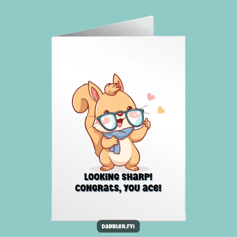 Free Printable Squirrel Congratulations Card: Accessory Fun, Downloadable & Print-at-Home