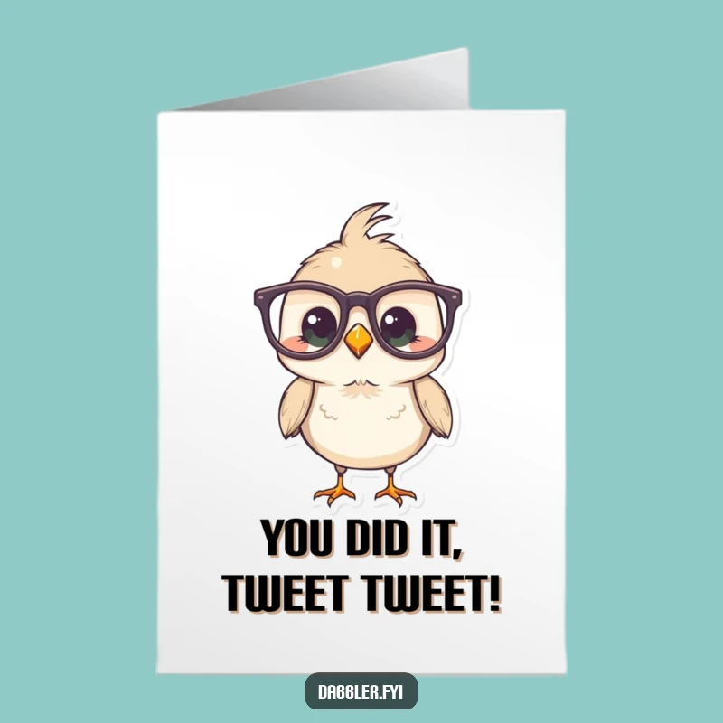 Free Printable Bird Congrats Card: Smarty Pants Owl Downloadable Gift