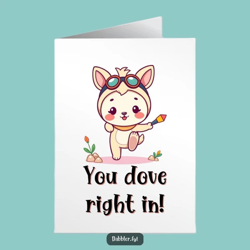 Humorous Free Printable Congrats Card: New Venture Animal, Splashy DIY