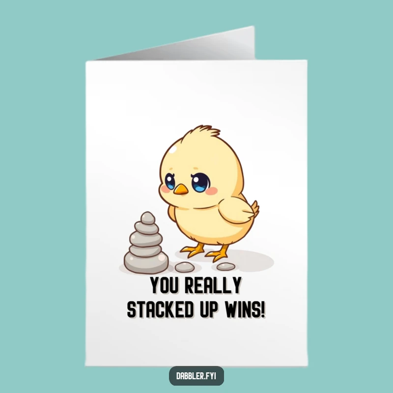 Free Printable Congrats Card: Determined Chick, Print-at-Home, Funny Downloadable Gift