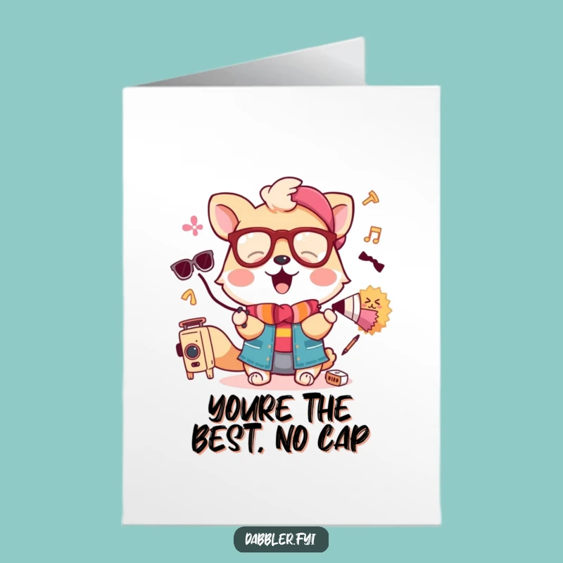 Free Printable Thank You Card: Funny Animal Accessory Theme, Downloadable Humorous Appreciation Greeting