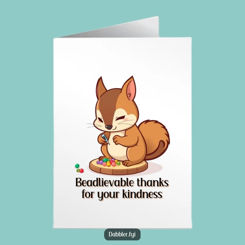 Free Printable Thank You Card: Hilarious Squirrel Crafting Card for DIY Gift Download