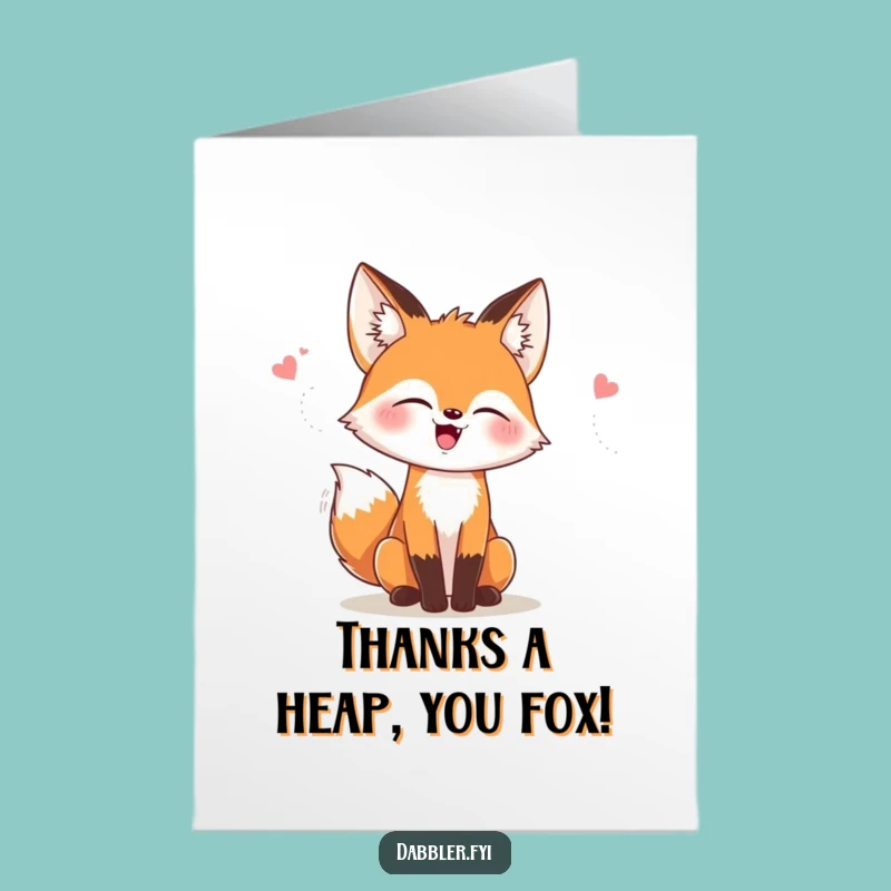 Funny Thank You Card: Free Printable Fox with Fabulous Style