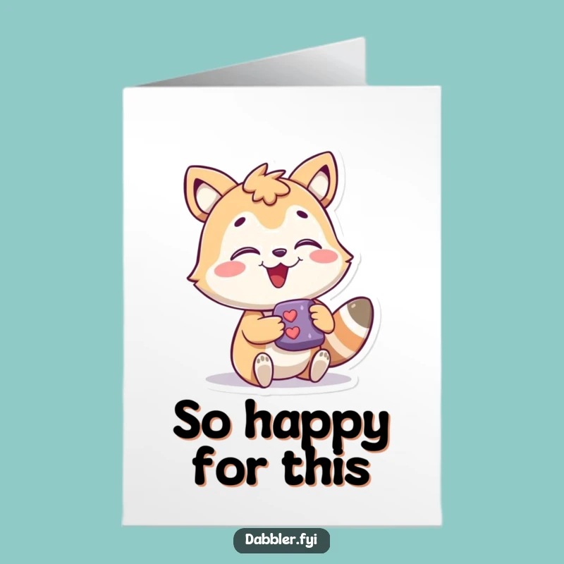 Free Printable Thank You Card: Joyful Animal Funny Downloadable Gift Expressing Gratitude