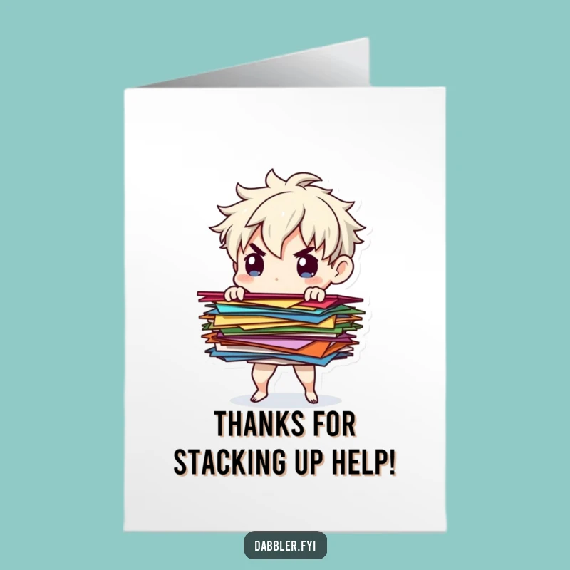 Free Printable Thank You Card: Balancing Act, Charming Downloadable Art for Gratitude