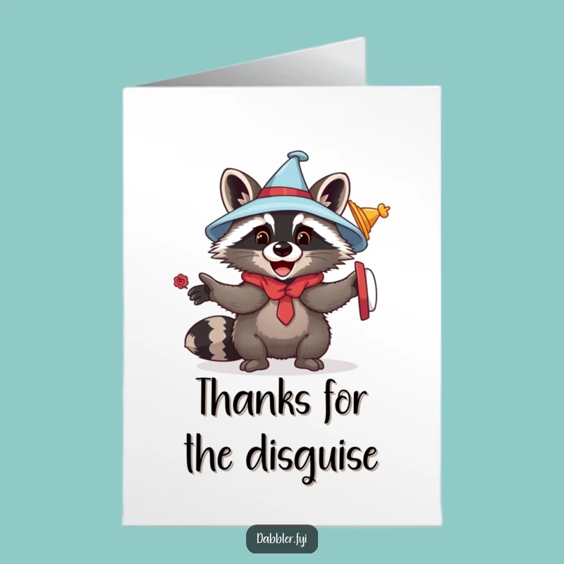 Free Printable Raccoon Thank You Card - Thanks a Bunch Downloadable Gift