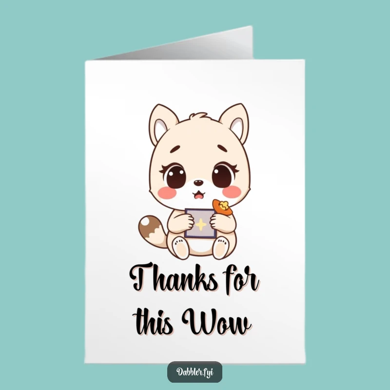 Free Printable Thank You Card: Surprised Animal Funny Downloadable Gift for Appreciation
