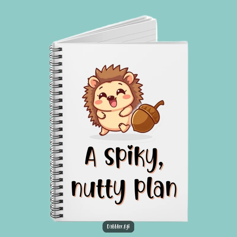 Funny Hedgehog & Acorn Notebook: Playful Character Journal, Creative Humorous Gift