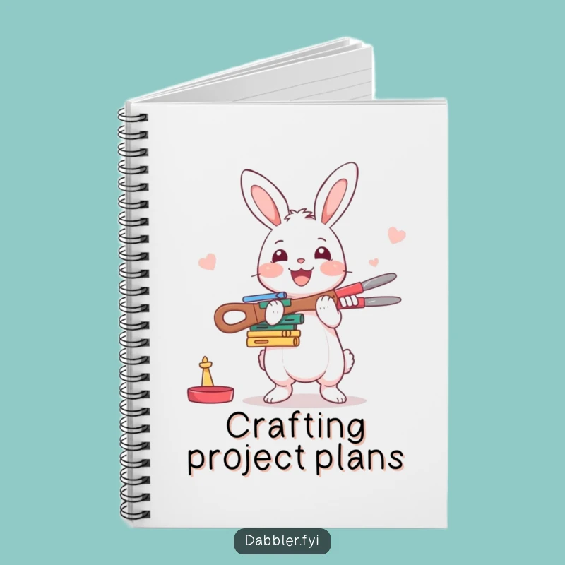 Funny Rabbit Crafter Notebook: Happy Character Balancing Crafting Tools with Enthusiasm