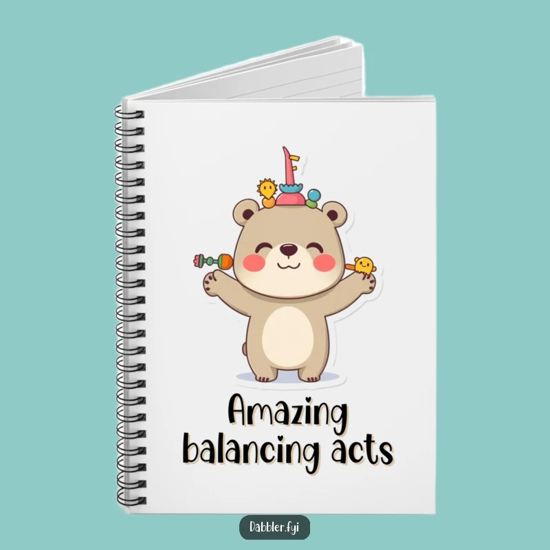 Funny Bear Notebook: Jot Down Ideas with Balanced Cheer, Gift