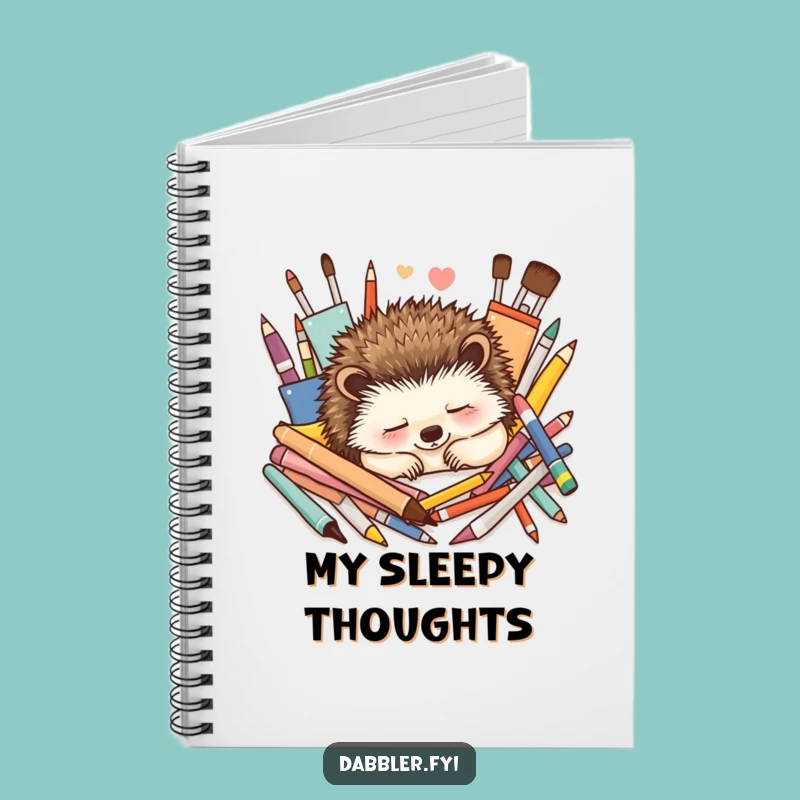 Funny Hedgehog Art Notebook: Peaceful Journal, Perfect Humorous Gift for Artists