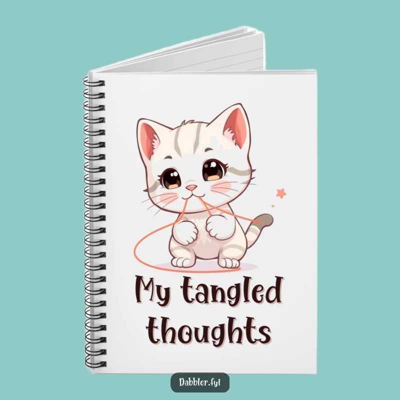 Funny Kitten String Notebook: Jot Down Ideas with Playful Paws