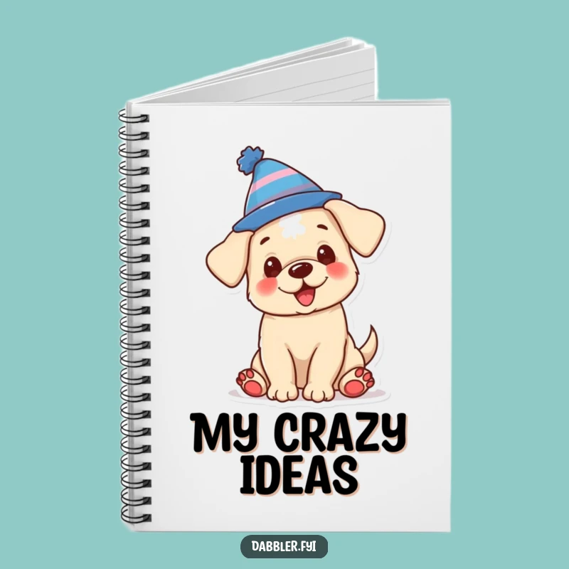 Funny Puppy Hat Notebook: Capture Ideas with Canine Joy, Perfect Funny Gift