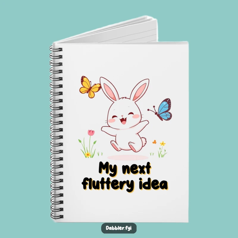 Funny Rabbit & Butterfly Notebook: Joyful Character Journal, Creative Humorous Gift