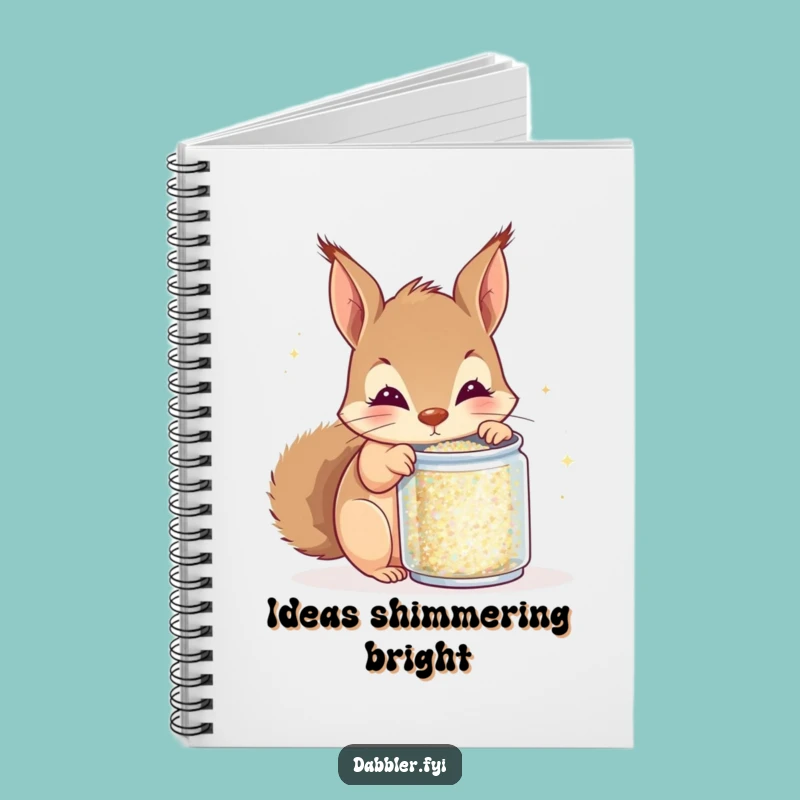 Funny Squirrel Notebook - Jot Down Ideas with Sparkly Enthusiasm Gift