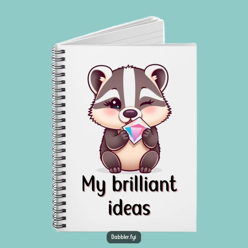 Funny Badger Gem Notebook - Jot Down Surprises with Humor, Great Funny Gift!