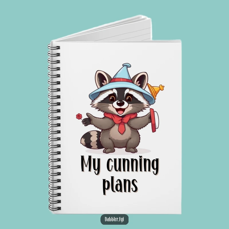 Funny Raccoon Hat Notebook: Jot Down Ideas with Playful Critter Humor Gift