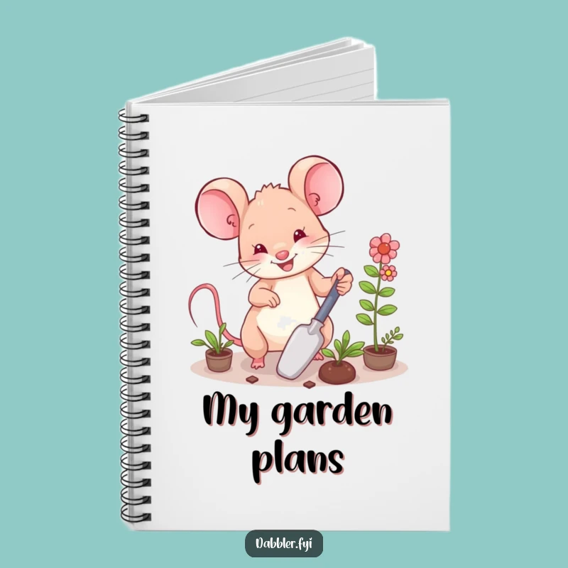 Funny Mouse Garden Notebook: Plan Your Plots with Happy Gardener Mouse!