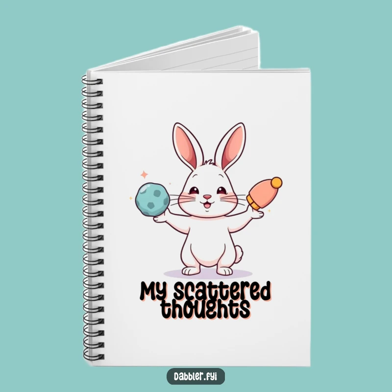 Funny Rabbit Juggling Notebook: Capture Ideas with Whimsy, Perfect Funny Gift