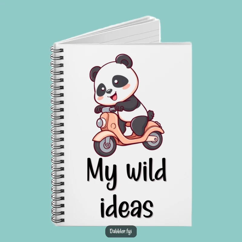Funny Panda Scooter Notebook: Spunky Panda Pages, Hilarious Jotting, Perfect Funny Gift
