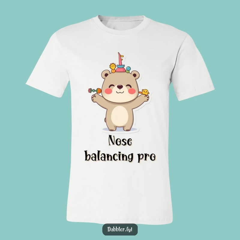Funny Bear T-Shirt: Balancing Act, Cheerful & Hilarious Tee