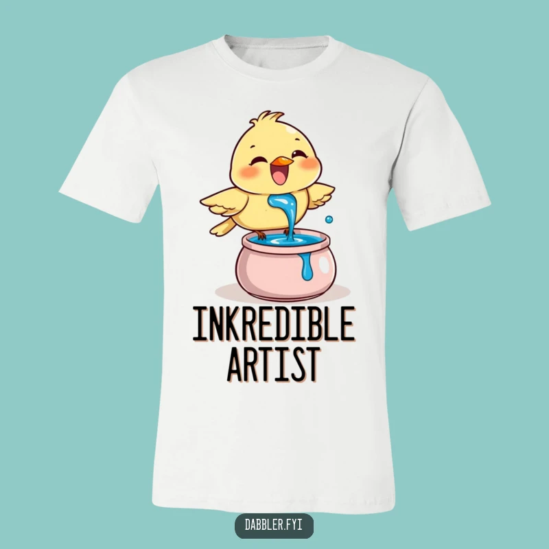 Funny Bird Ink Art T-Shirt: Wearable Creativity, Perfect Humorous Gift for Artists