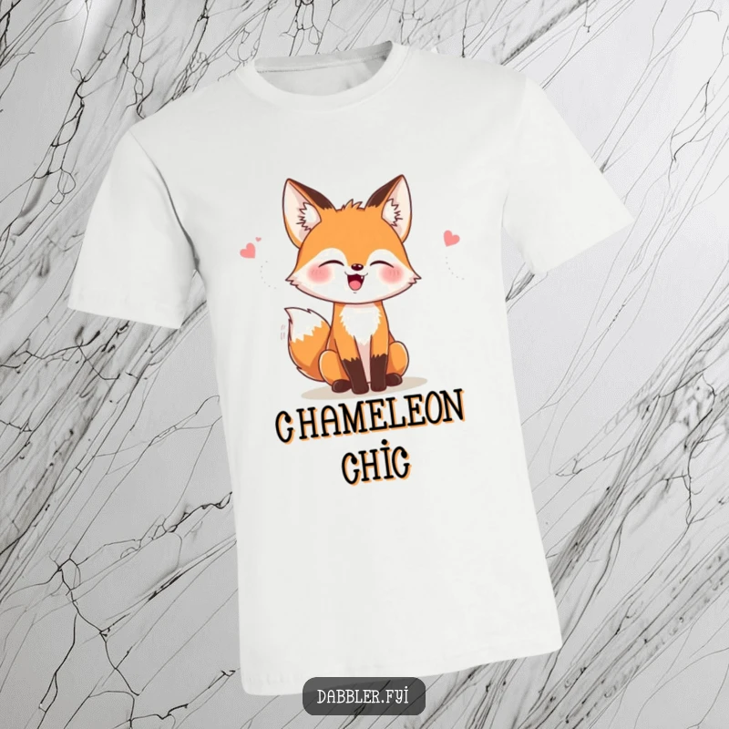 Funny t-shirt featuring a gleeful fox trying on different stylish hats and outfits, perfect for a funny gift.