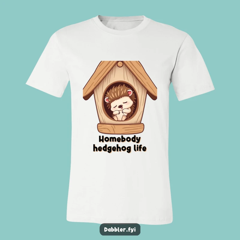 Funny Hedgehog Nap T-Shirt: Sleepy Character's Cozy Spot, Hilarious Gift!