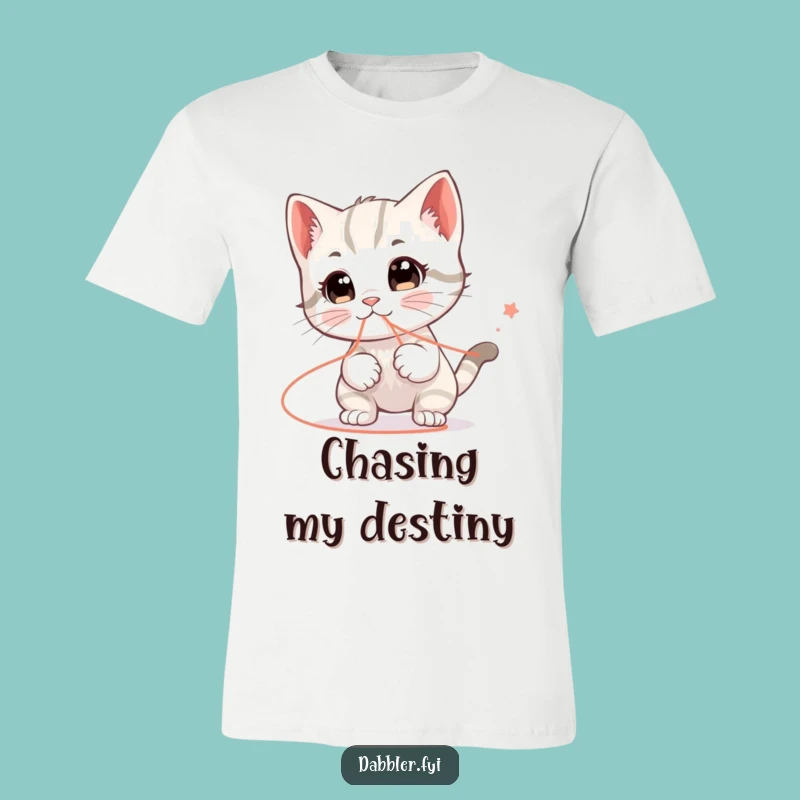 Funny Kitten String T-Shirt: Wear Your Hilarious Cat's Curiosity