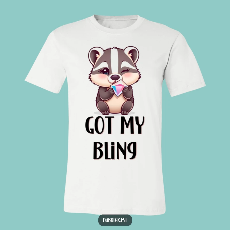 Funny Badger Wink T-Shirt - Surprise Sparkle, Hilarious Funny Gift!
