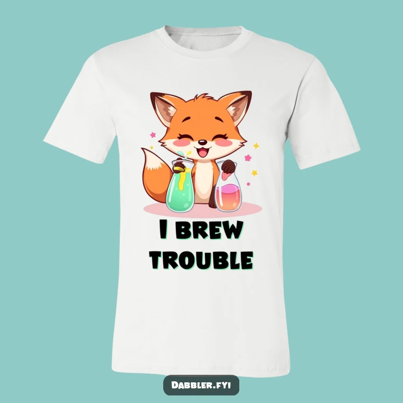 Funny Fox Lab T-Shirt: Mad Scientist Fox Graphic Tee, Humorous Experiment Shirt