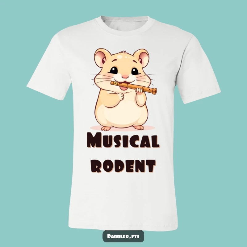 Funny Hamster Flute Player T-Shirt: Wear Your Musical Joy!
