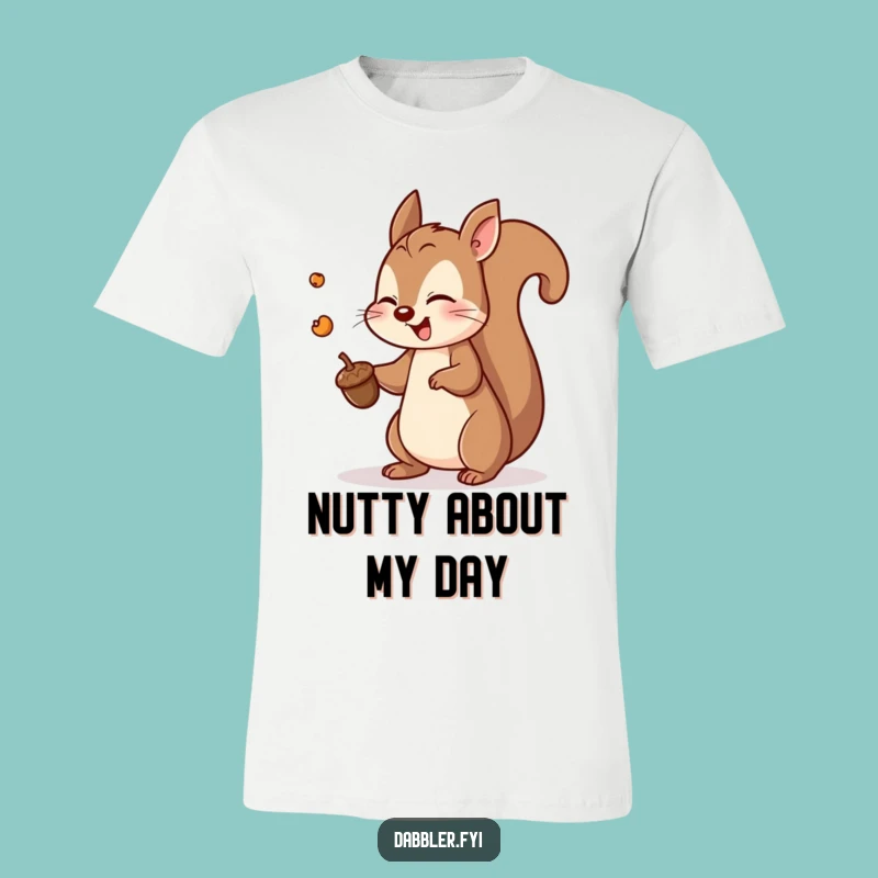 Funny Squirrel Tossing T-Shirt: Energetic Acorn Humor Tee, Great Funny Gift for Go-Getters