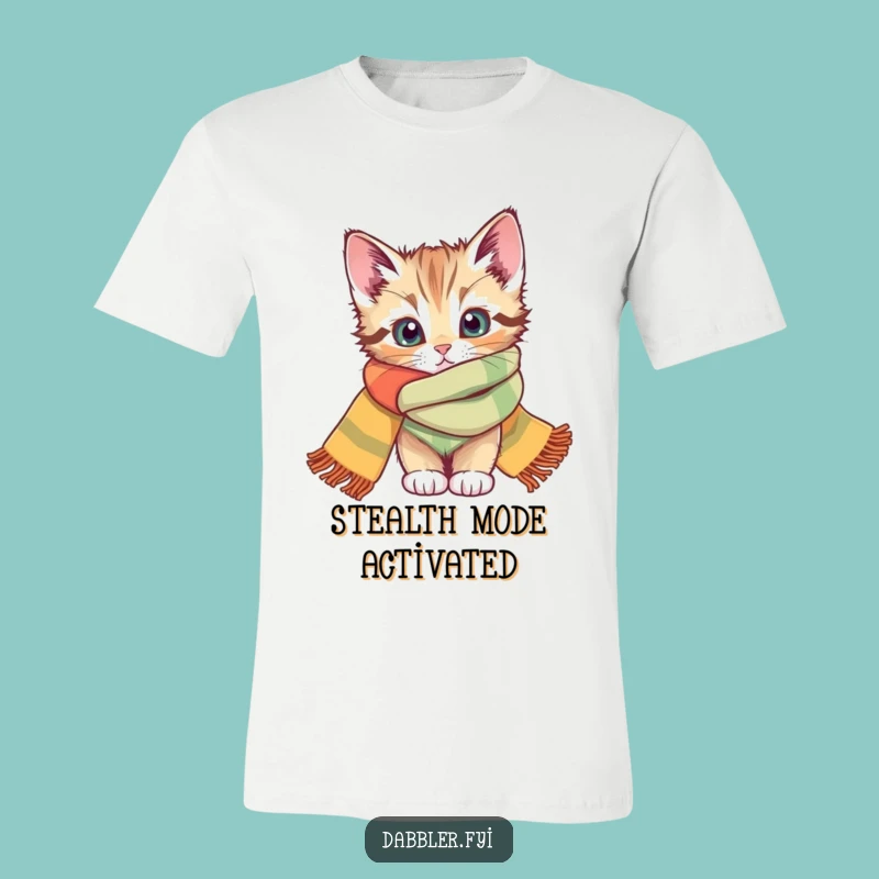 Funny Kitten Scarf T-Shirt: Cute & Comfy Tee, a Hilarious Funny Gift