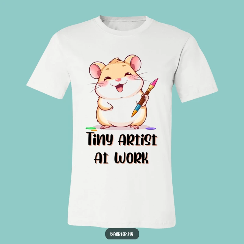 Funny Hamster T-Shirt - Giggling Artist's Humor, Awesome Funny Gift Tee