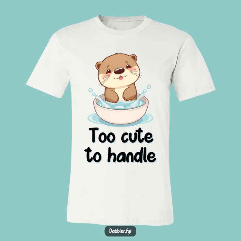 Funny Otter T-Shirt: Playful Splash Art - Comedic Animal Tee for Him & Her!