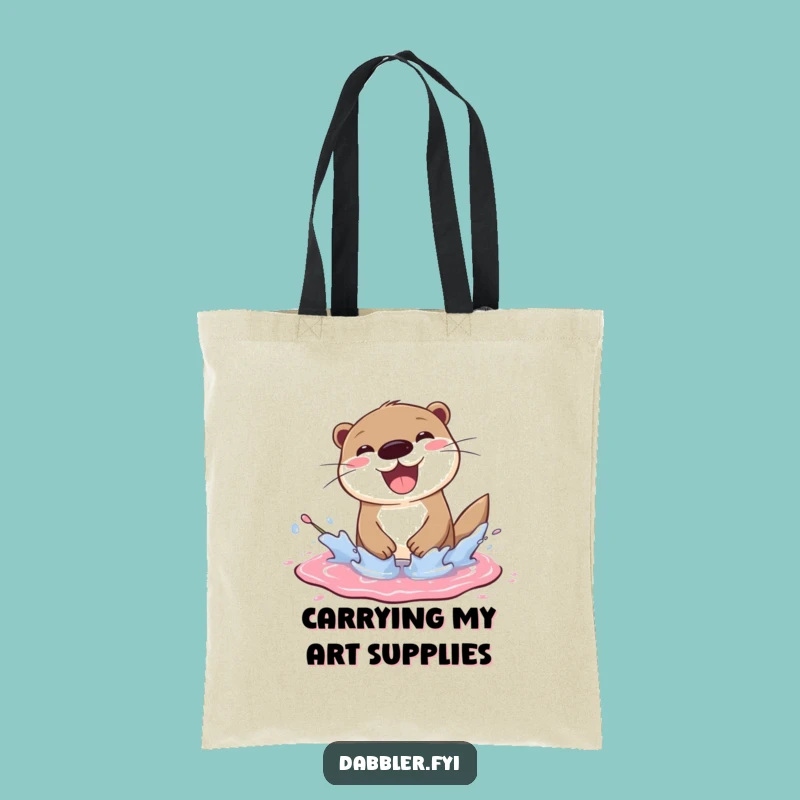 Funny Otter Tote Bag - Art Lover's Carryall, Stylish Funny Gift