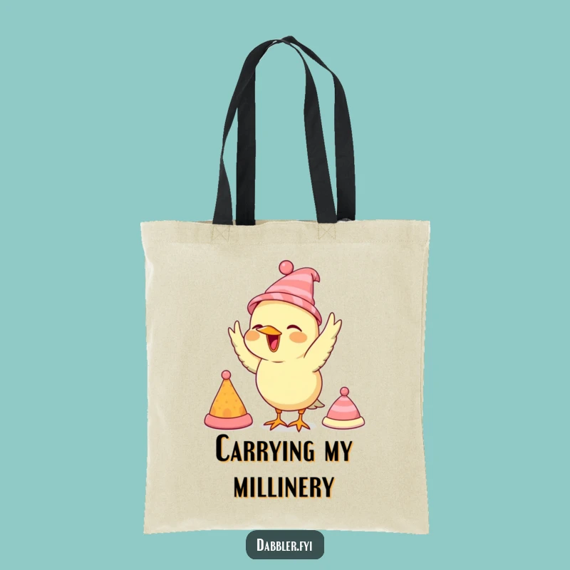 Funny Bird Hat Tote Bag: Stylish Accessory with a Fashionable Fowl, Humorous Carryall