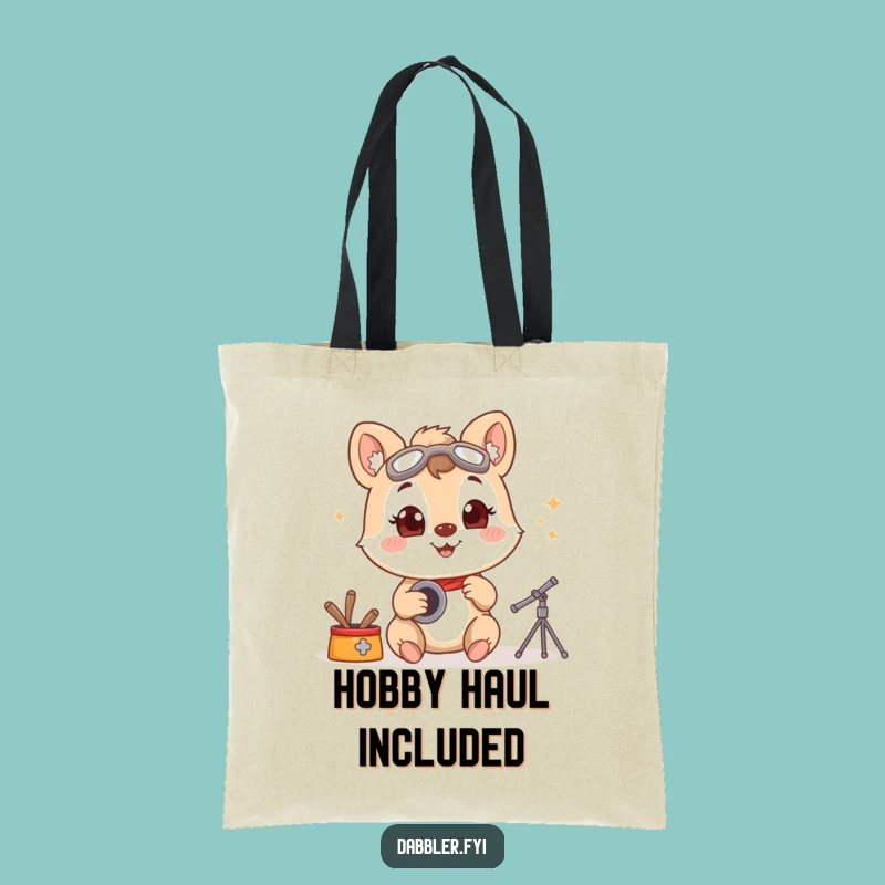 Funny Hobbyist Animal Tote Bag: Discovery Carryall - Sweet Funny Gift