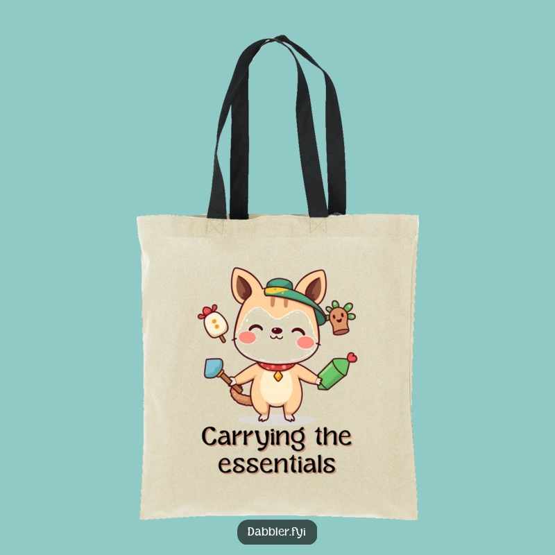 Funny Juggling Animal Tote Bag: Skillful Fun, Great Eco-Friendly Gift