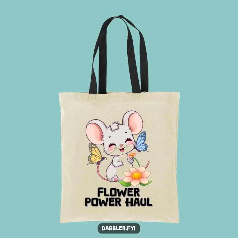 Funny Mouse Butterfly Tote Bag: Nature Lover's Accessory, Perfect Funny Gift