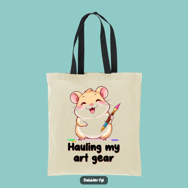 Funny Hamster Tote Bag - Artist's Creative Carryall, Stylish Funny Gift